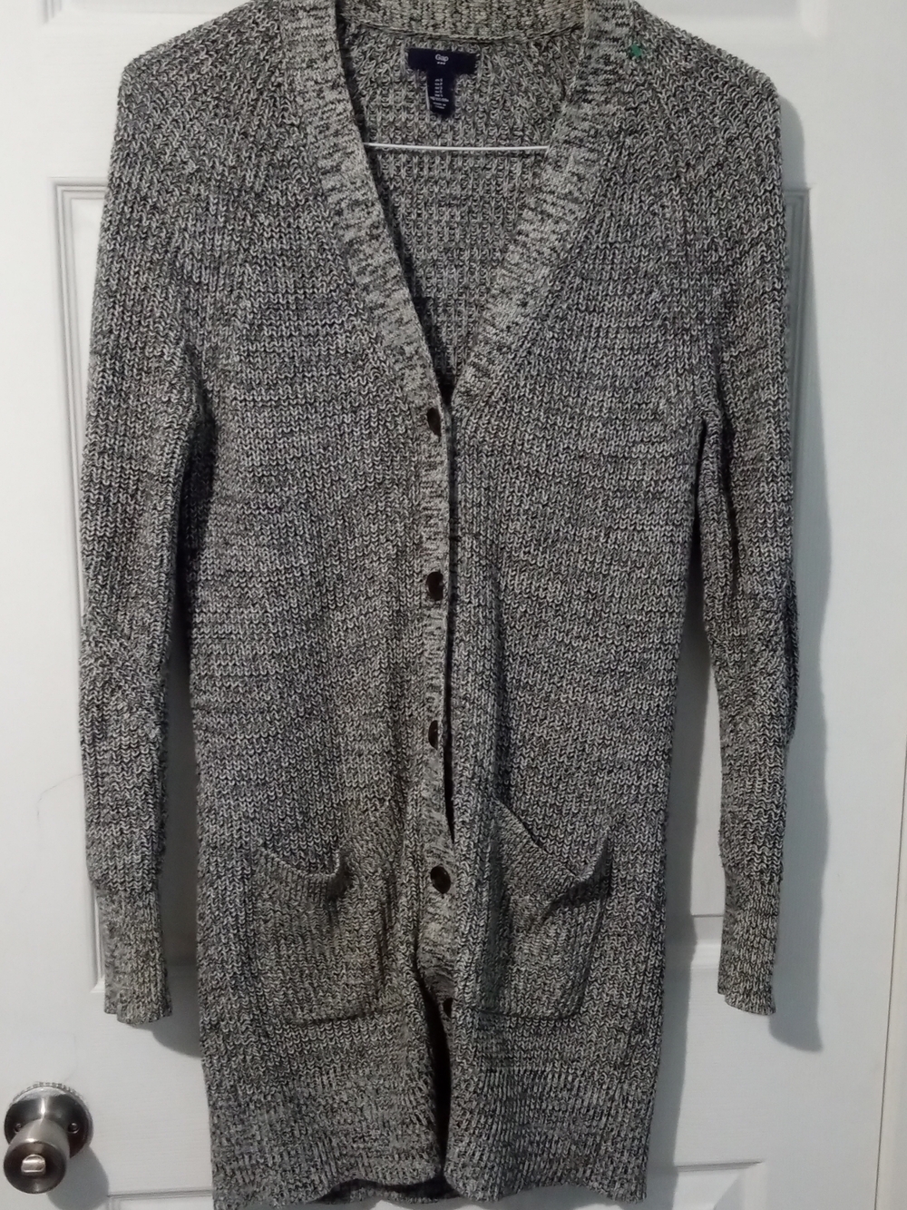 GAP Women's Heather Gray Knit Cardigan Duster Sweater